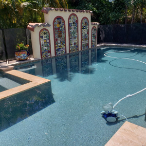 Miami Beach, FL New Construction, 15'x30 Tropical Breeze Pebble Finish Miami Beach, FL New Construction