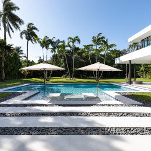 Pinecrest, FL New Pool Construction 10'x16; Tanning With 2 Umbrellas Pinecrest, FL New Pool