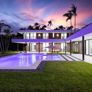 Pinecrest, FL New Pool Construction Led Color Lights & Color Laminar Jets Pinecrest, FL New Pool